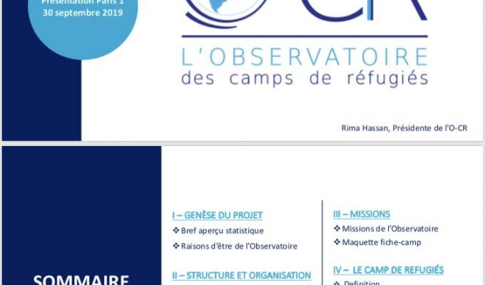 Présentation de l’O-CR aux étudiants du Master 2 Développement et aide humanitaire à Paris 1